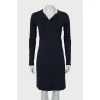 Navy blue fitted dress