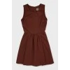Brown fitted dress