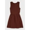 Brown fitted dress
