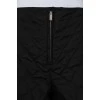 Black quilted shorts