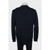 Men's blue double-breasted cardigan