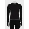Black long sleeve with contrasting seams