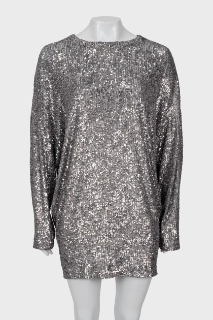Silver dress with sequins