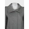 Gray A-line coat