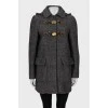A-line wool coat with hood