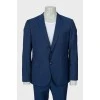Men's blue wool suit