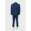Men's blue wool suit