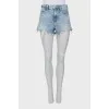 Denim shorts with back zip