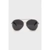Black sunglasses with gold frames