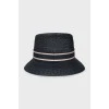 Straw Panama hat with company logo