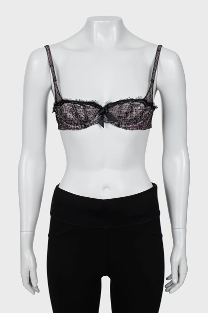 Lace two-tone bodice with tag