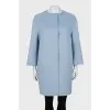 Blue coat with buttons
