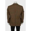 Men's wool jacket in check print