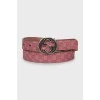 Pink embossed belt