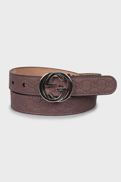 Purple embossed belt