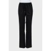 Wool trousers with elastic