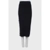 Knitted midi skirt with signature logo