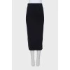 Knitted midi skirt with signature logo