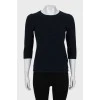 Navy blue knitted sweater