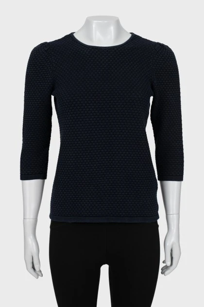 Navy blue knitted sweater