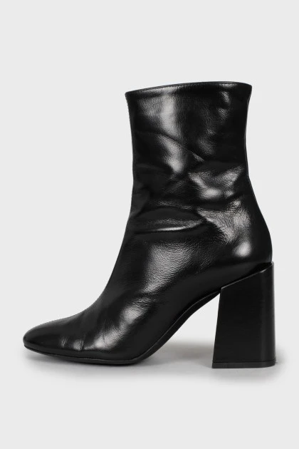 Chunky leather ankle boots