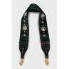 Textile belt for bag with decor