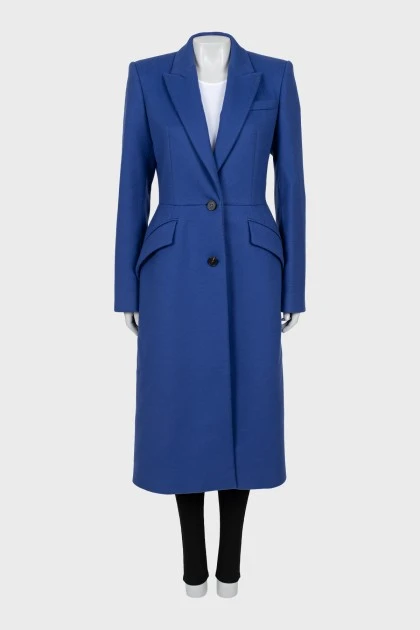 Blue coats with accent shoulders