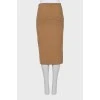 Brown fitted skirt