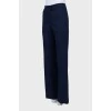 Wool palazzo trousers with arrows