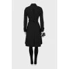 Black trench coat with tag