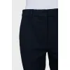 Blue tapered trousers