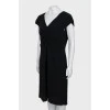 Black dress with draped chest