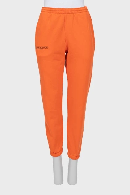Orange joggers with pockets