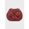 Red Bubble Quilted Lambskin Micro Flap Bag
