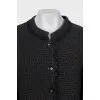 Woven jacket with 3/4 sleeves