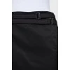 Straight black skirt with belt