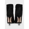 Suede stiletto ankle boots