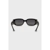 Rectangular sunglasses with logo on arms