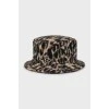 Wool bucket hat in animal print