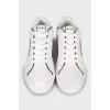 Men's white leather sneakers