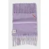 Purple fringed scarf