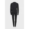 Wool knitted suit with trousers
