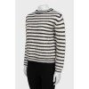 Long pile striped sweater