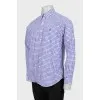 Men's fitted shirt in check print
