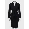 Wool black suit with skirt