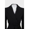 Wool black suit with skirt
