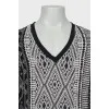 Men's pullover in abstract print
