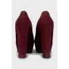 Burgundy suede shoes