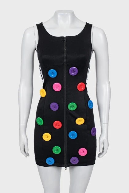 Mini dress decorated with buttons