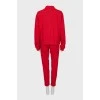 Red tracksuit with pants